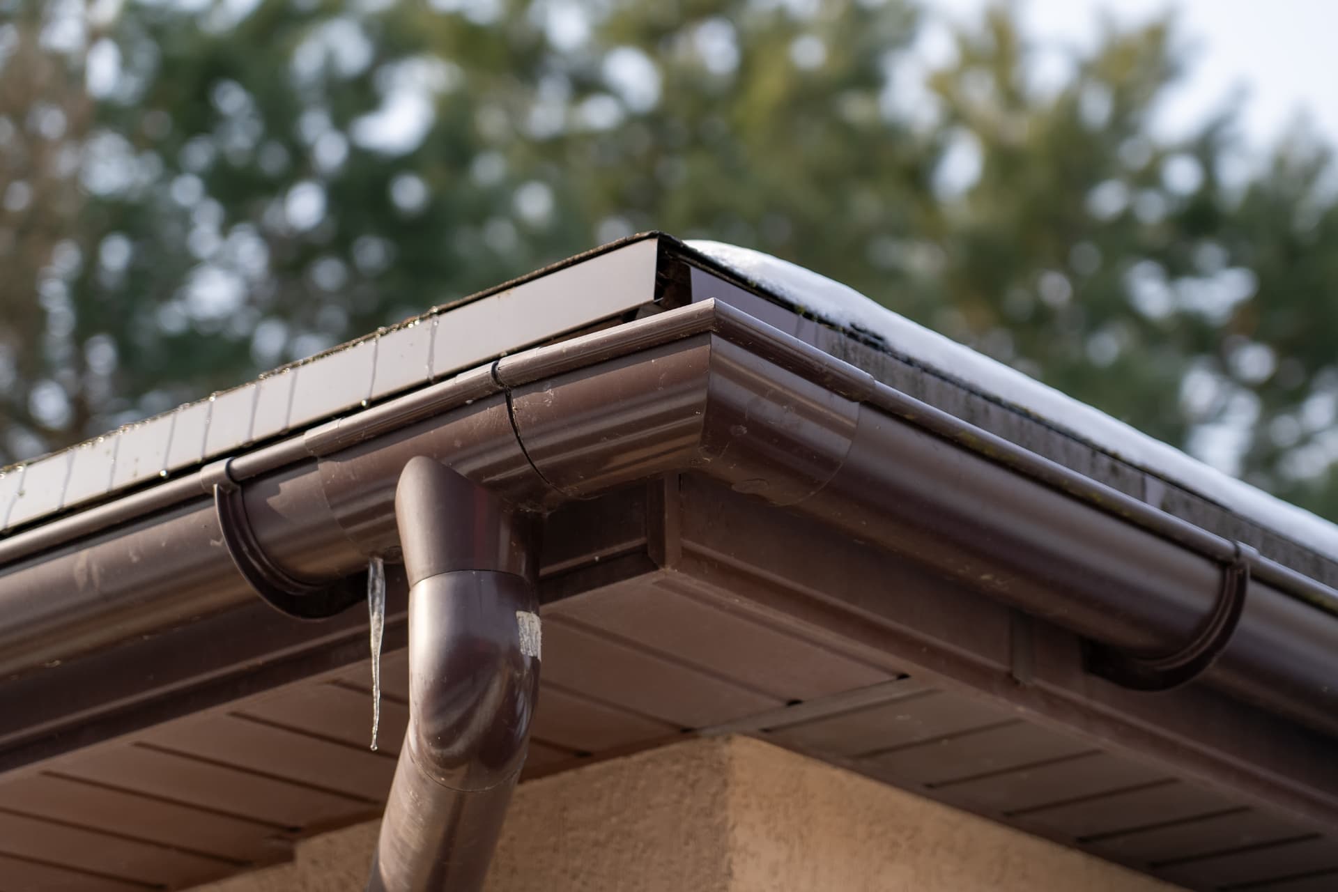 New guttering, fascia and soffit boards on a house roofline, fascias, soffits and guttering in Somerset